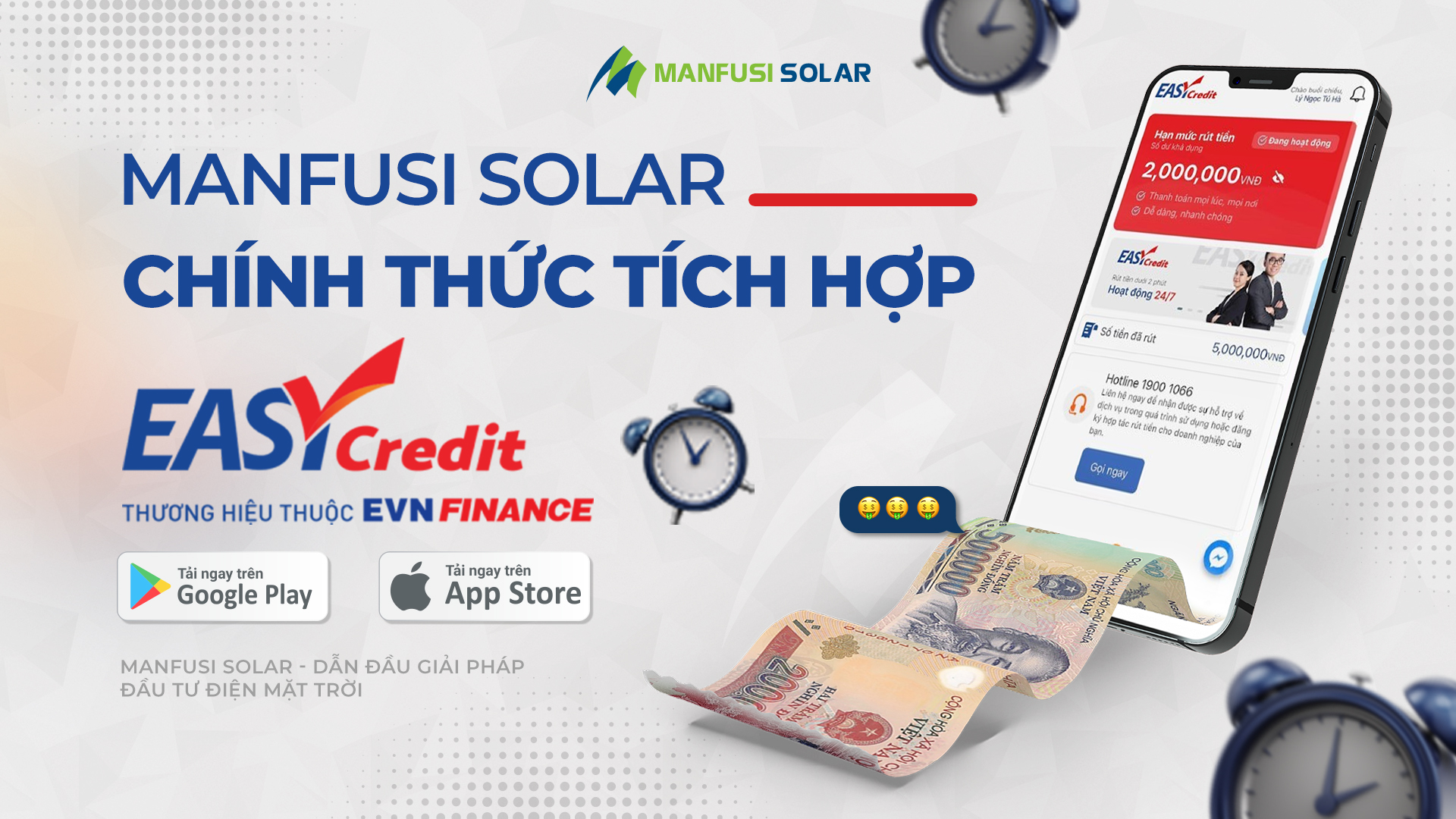 Manfusi Solar kết hợp với Easy Credit