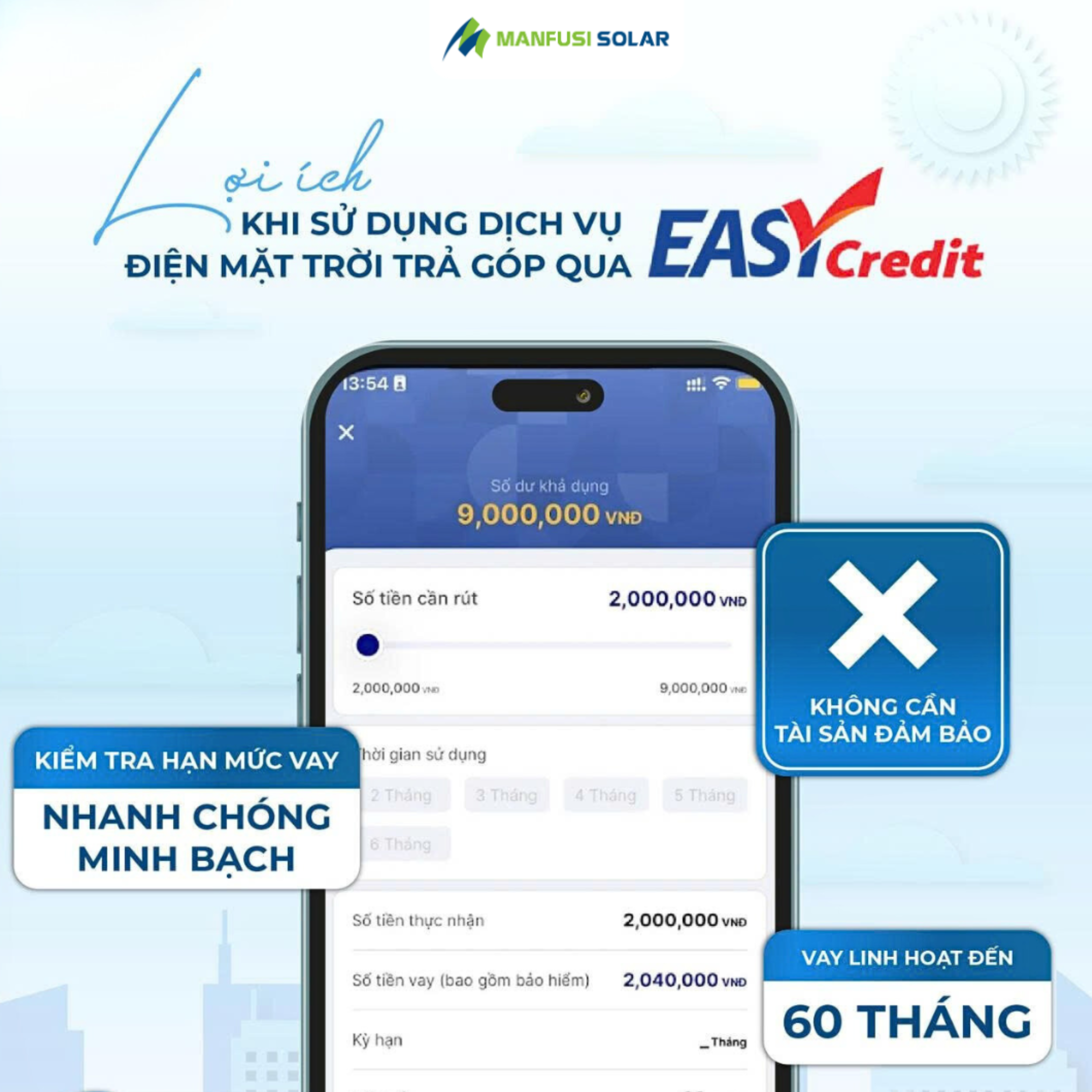 điện mặt trời trả góp